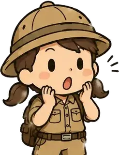 大阪探検隊リーダー・みおりのチビキャラ立ち絵