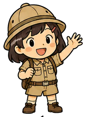 探検隊 あやめのチビキャラ