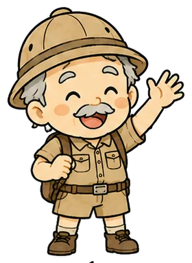 探検隊 ゲンさんのチビキャラ