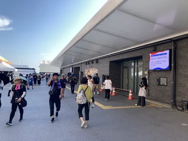 WASSE 北ホール外、本日イベントなしのデジタルサイネージ