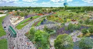 GREEN×EXPO 2027 会場全体空撮レンダリング
